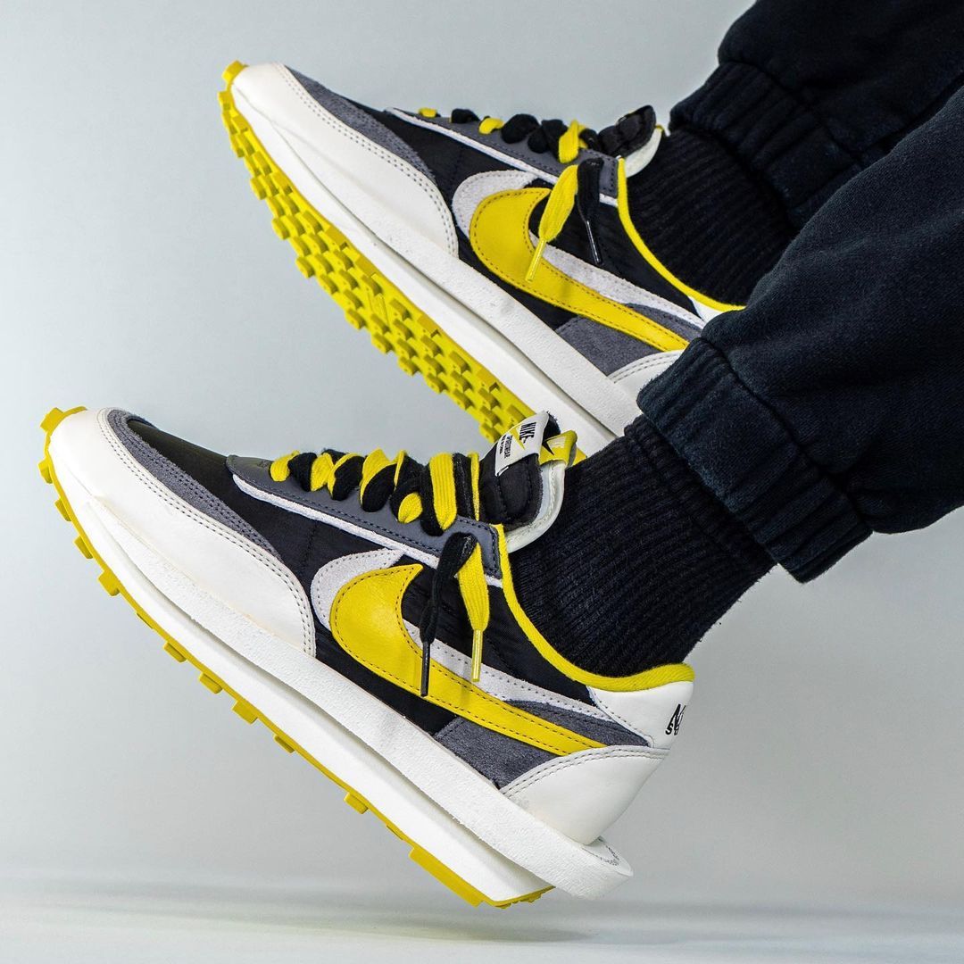 Undercover Sacai Nike LDWaffle Bright Citron DJ4877 001 On Feet
