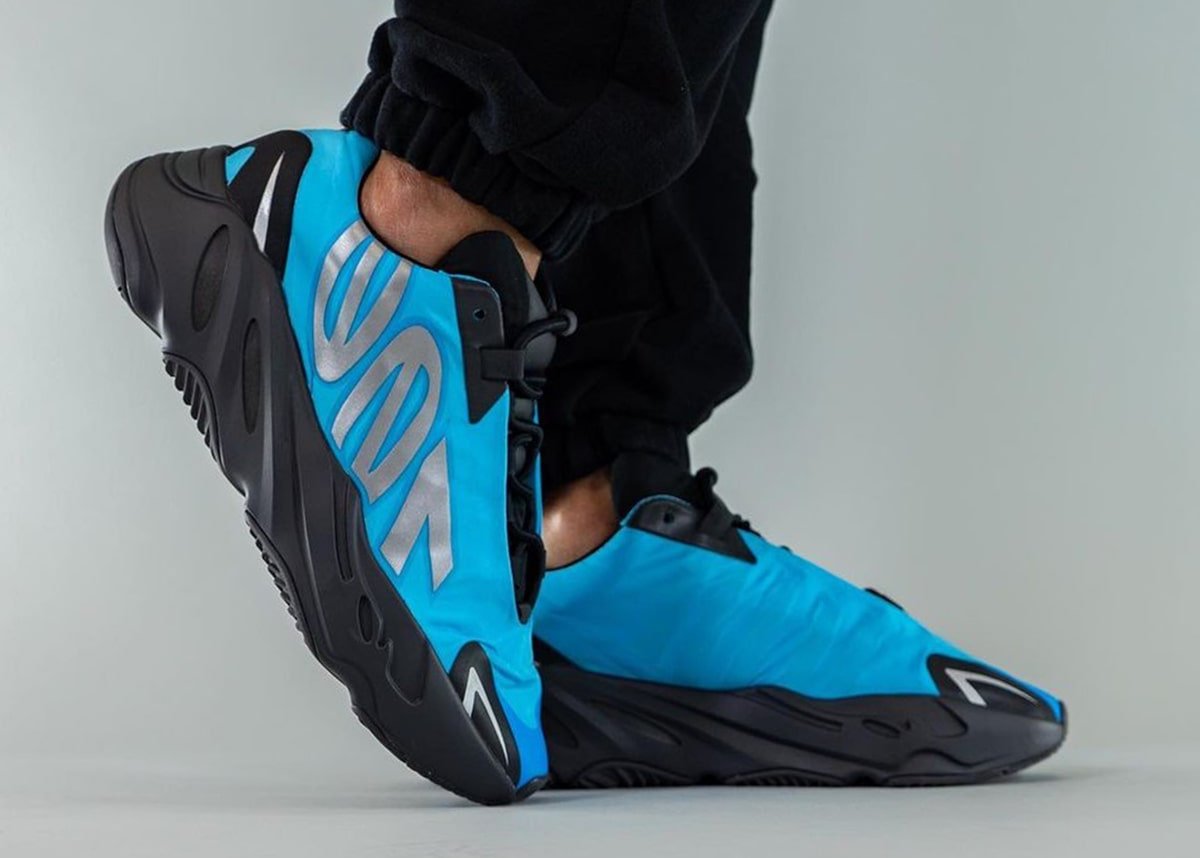 adidas Yeezy Boost 700 MNVN Bright Cyan GZ3079 Release Date On-Feet