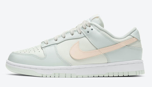 nike dunk low barely green WMNS official release dates 2021