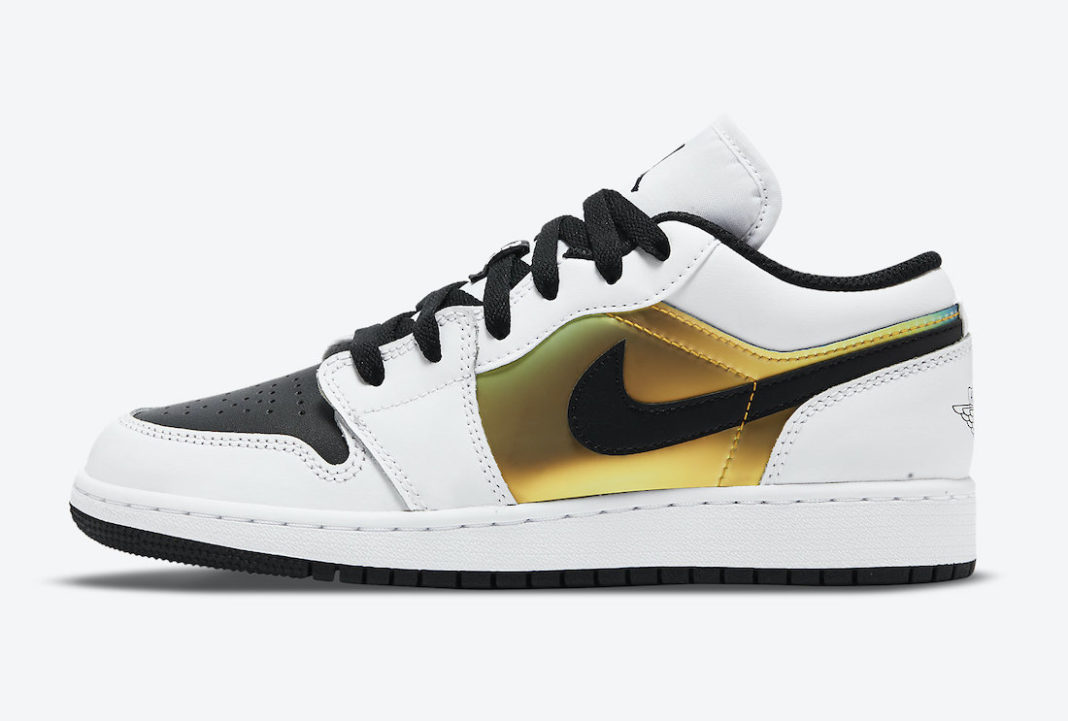 Air Jordan 1 Low GS White Black Metallic Gold CV9844109 Release Date SBD