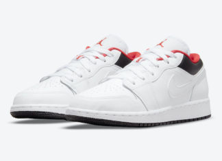 Air Jordan 1 Low GS White Black Red 553560-160 Release Date