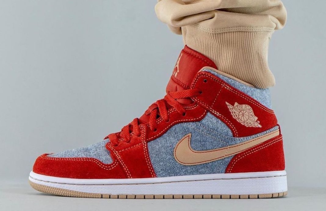 orange and blue jean jordan 1
