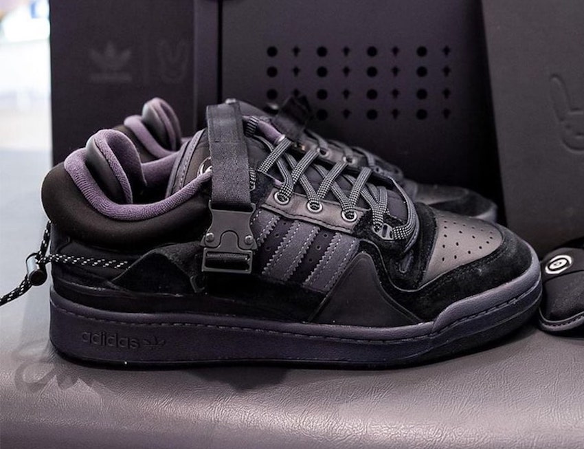 Bad Bunny x adidas Forum Buckle Low Black GW5021 Release Date - SBD