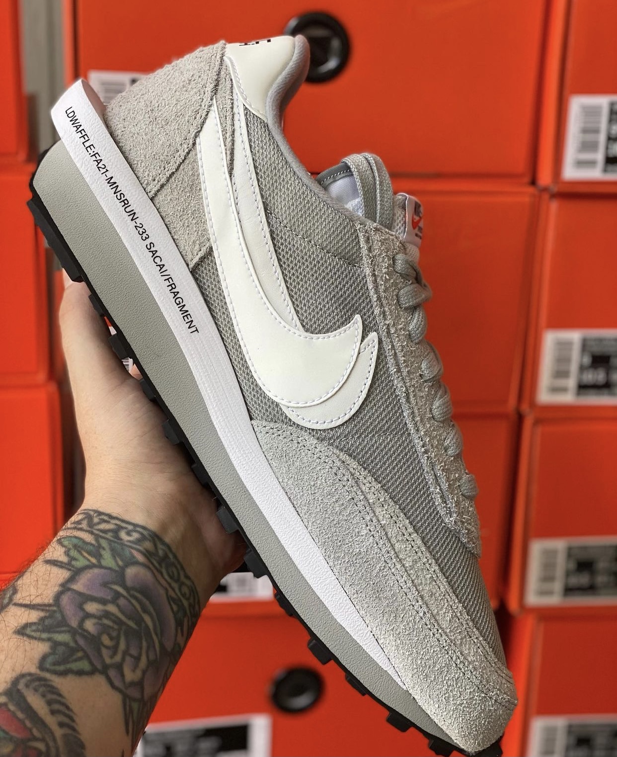 Fragment Sacai Nike LDWaffle Wolf Grey DH2684-001 Release Date Pricing