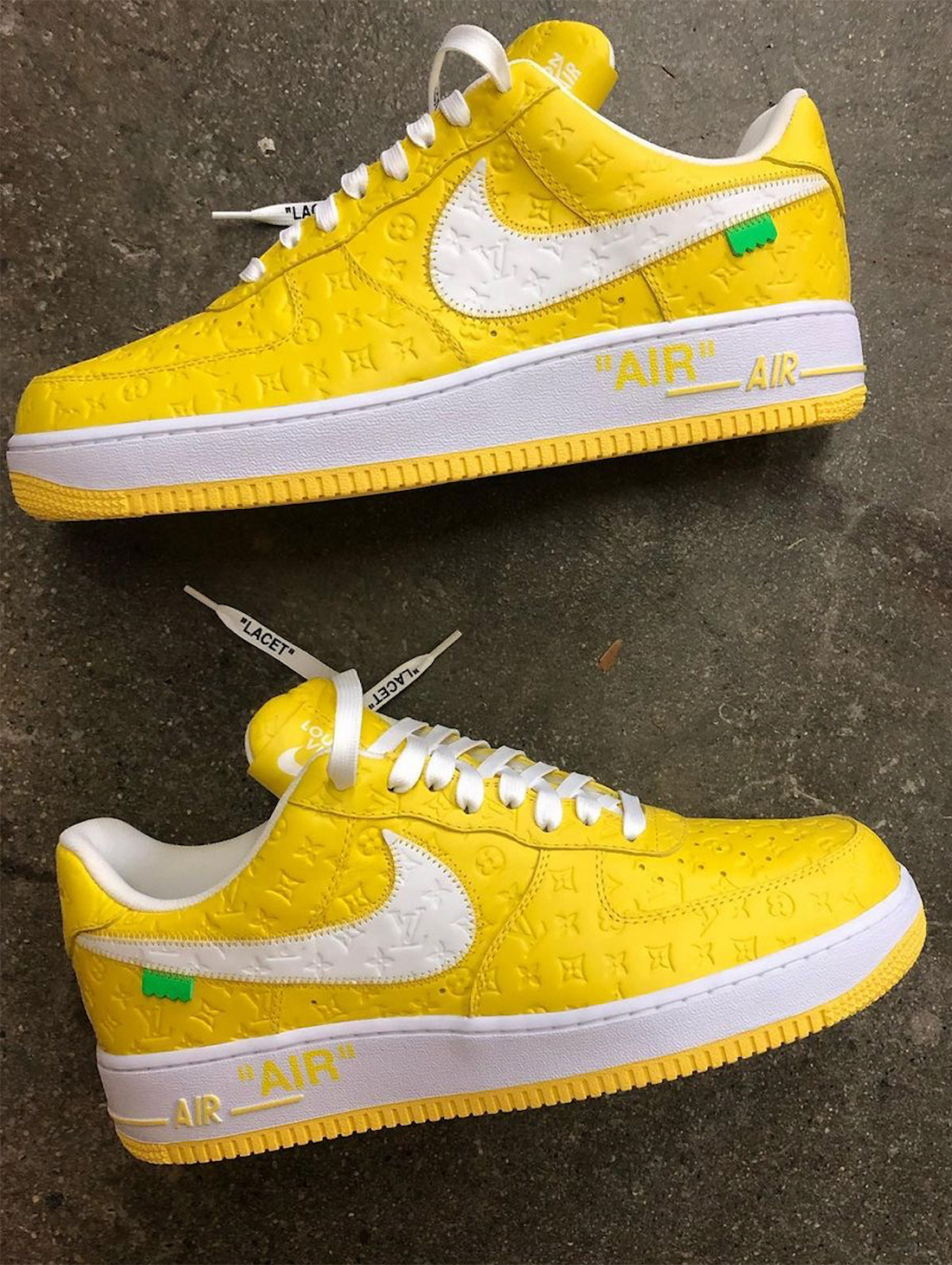 Louis Vuitton Nike Air Force 1 Yellow Release Date