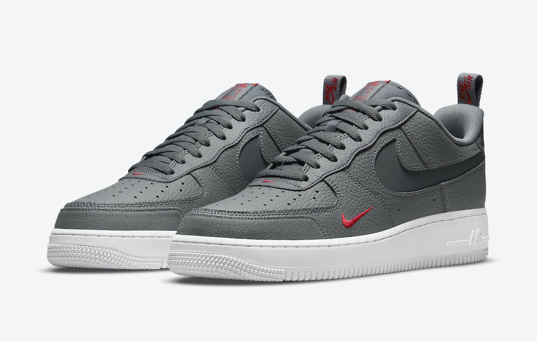 Nike Air Force 1 Low Grey Red DN4433-001 Release Date - SBD