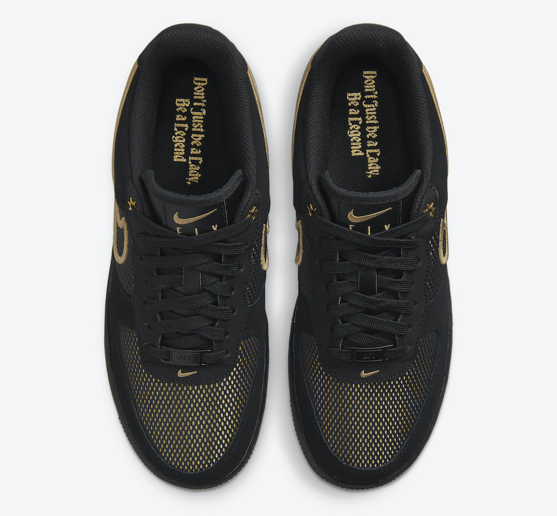 Nike Air Force 1 Low Legendary Black Gold DM8077-001 Release Date