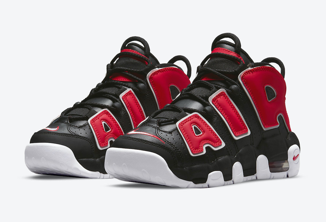 Nike Air More Uptempo GS Black Red White DM3190-001 Release Date - SBD