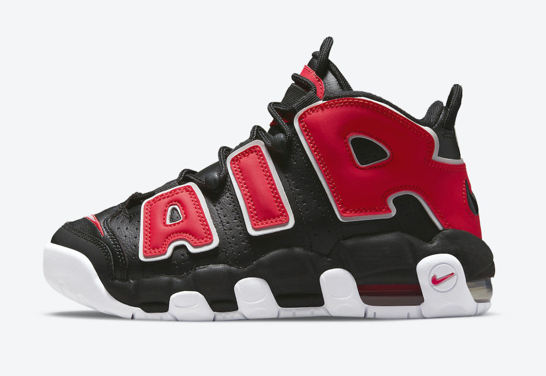Nike Air More Uptempo GS Black University Red White DM3190-001 Release Date