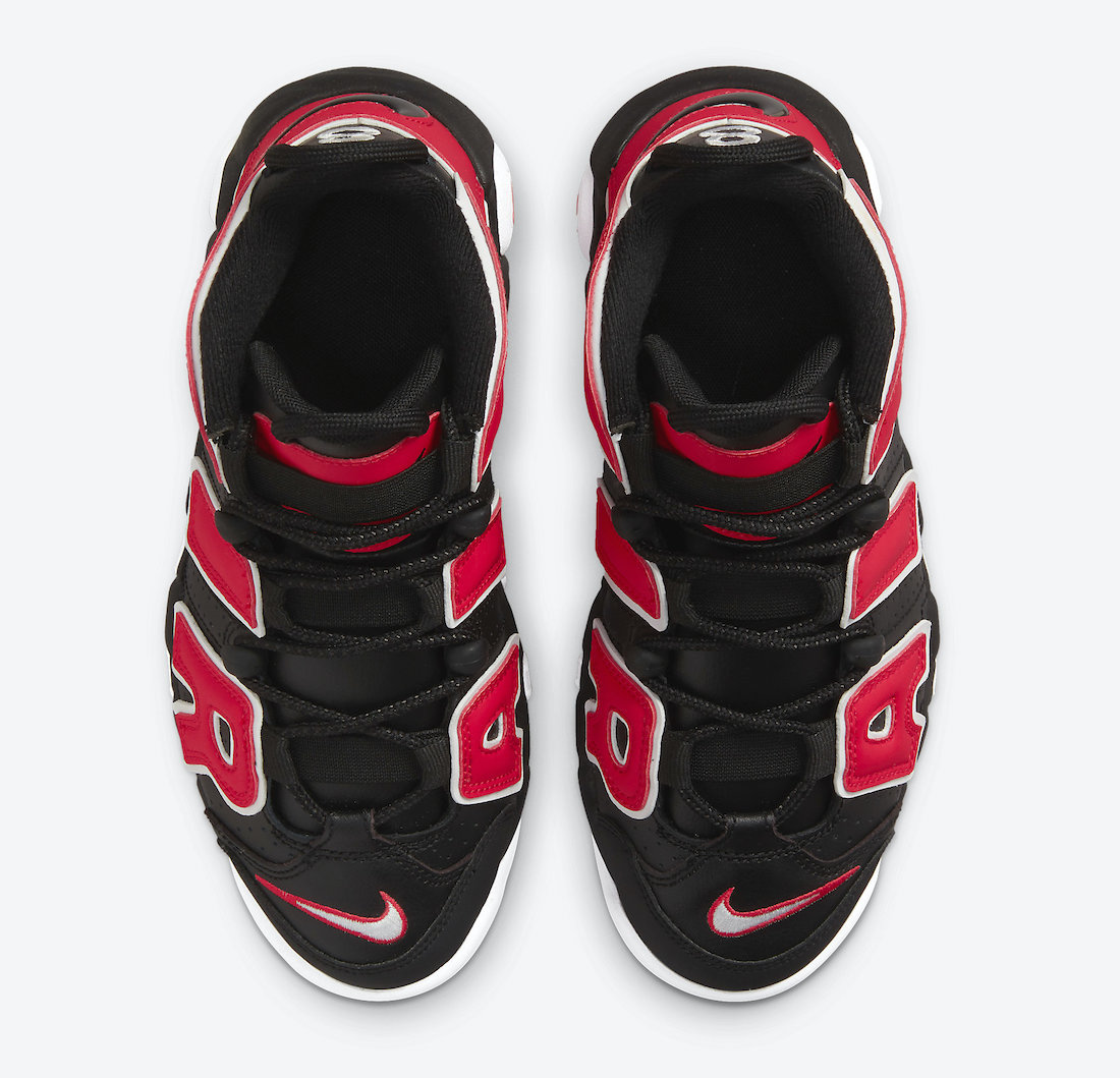 Nike Air More Uptempo GS Black University Red White DM3190-001 Release Date