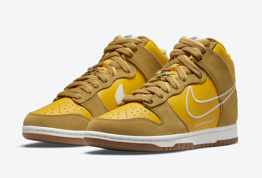 Nike Dunk High First Use University Gold DH6758-700 Release Date