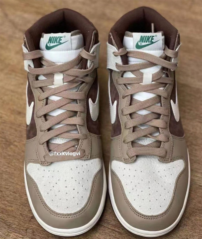 nike dunk high sail light chocolate