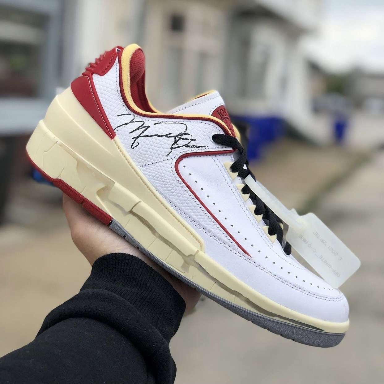 Off-White Air Jordan 2 Low White Red DJ4375-106 Release Date Lateral
