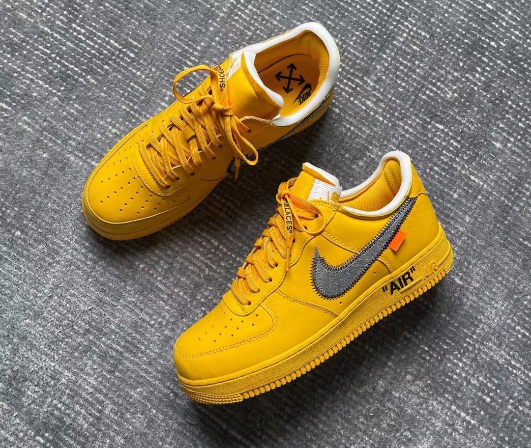 Off White italian Nike Air Force 1 University Gold DD1876 700 Release Date 3