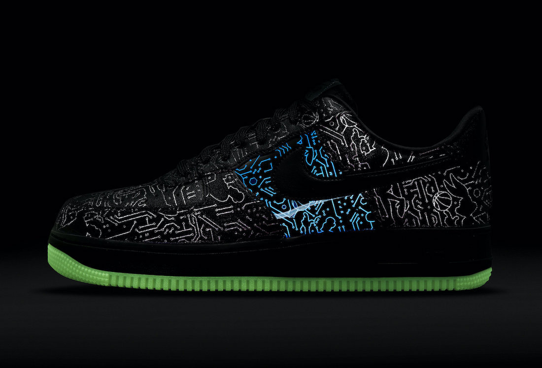 Space Jam Nike Air Force 1 Low Computer Chip DH5354 001 Release Date 10