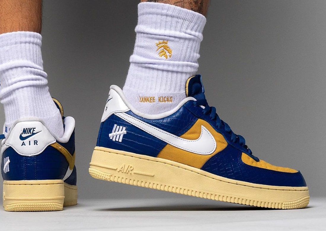 Undefeated Nike Air Force 1 Low Blue DM8462-400 Release Date On-Feet