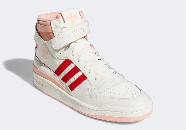 adidas forum 84 hi off white pink red