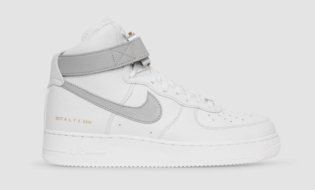 Alyx x Nike Air Force 1 High White Wolf Grey CQ4018-104 Release Date