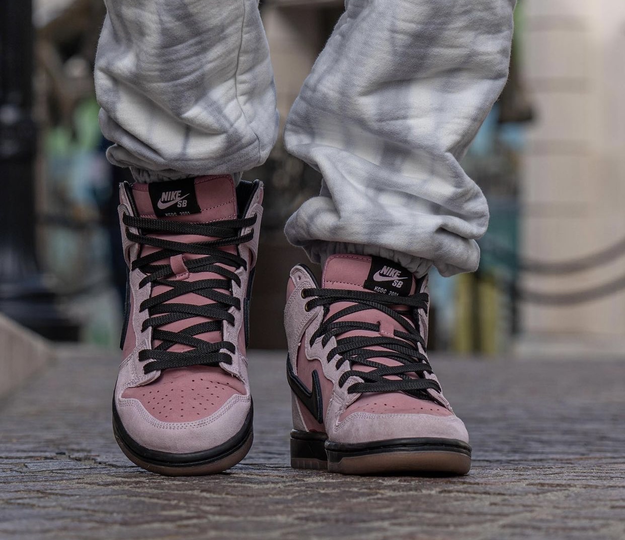 KCDC Nike SB Dunk High DH7742-600 Release Date On-Feet