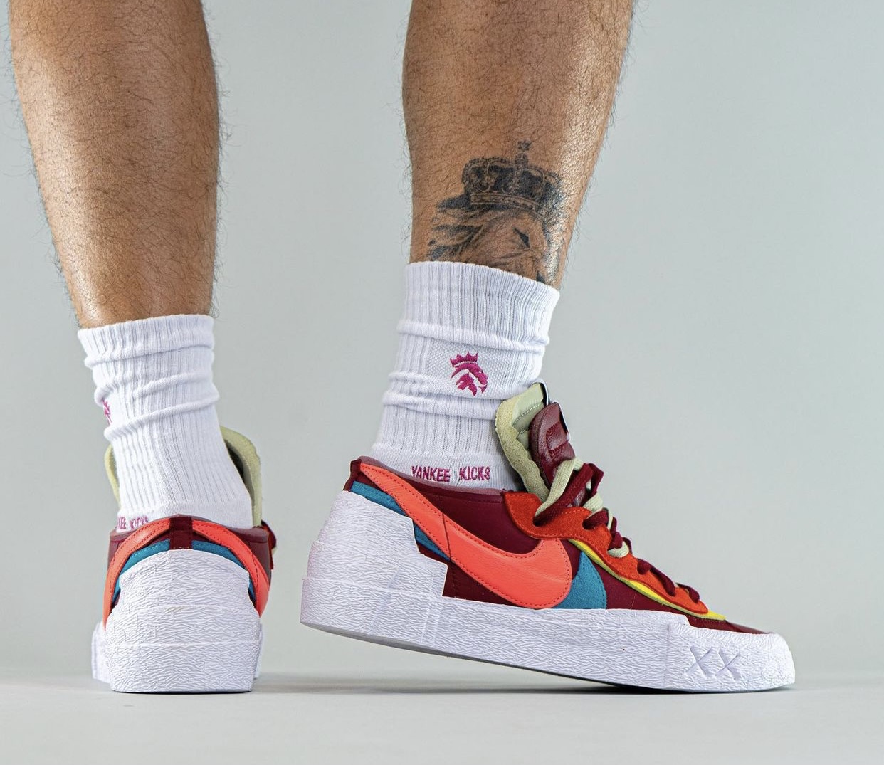 Kaws Sacai Nike Blazer Low DM7901-600 On-Feet