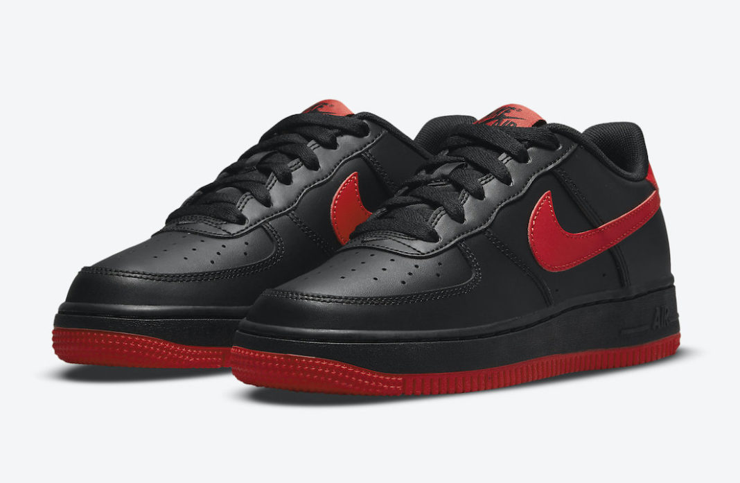 Nike Air Force 1 GS Black University Red DH9812-001 Release Date