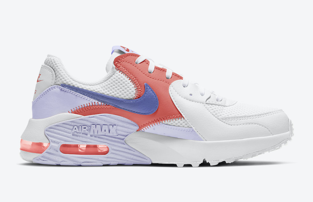 Nike Air Max Excee WMNS White Pure Violet Magic Ember Sapphire CD5432-115 Release Date