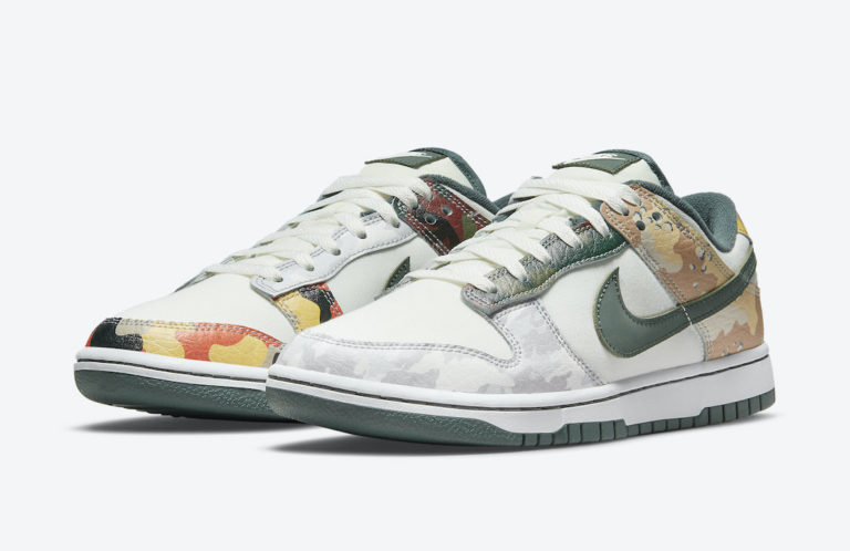 Nike Dunk Low Sail Multi Camo DH0957-100 Release Date - SBD