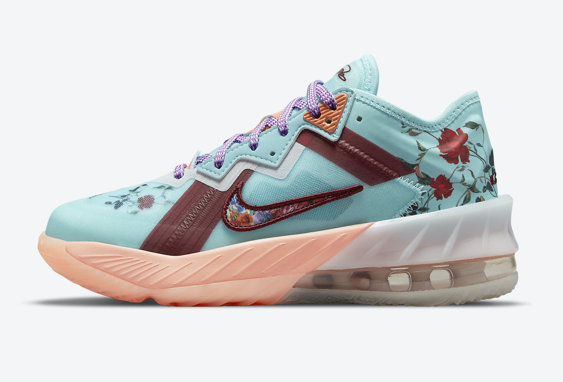 Nike LeBron 18 Low GS Floral DN4177-400 Release Date