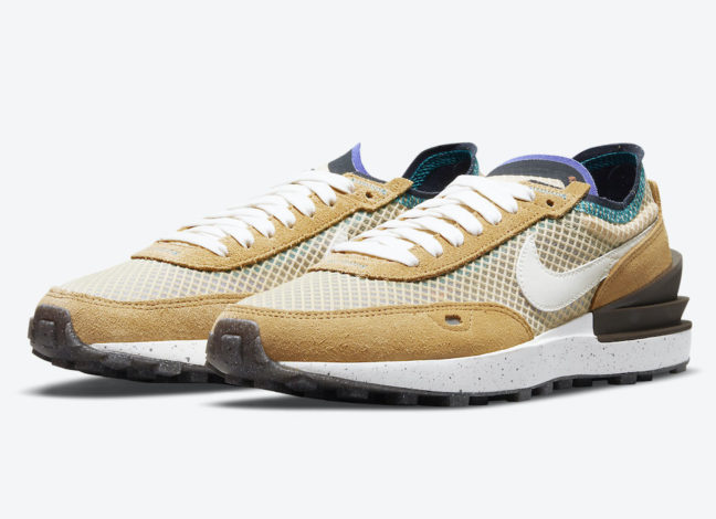 nike waffle beige
