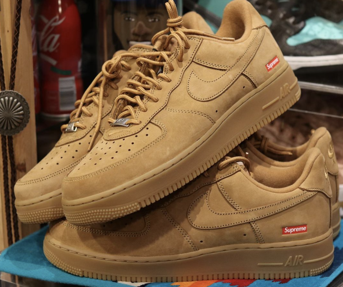 Supreme Nike Air Force 1 Low Flax Release Date - Sneaker Bar Detroit