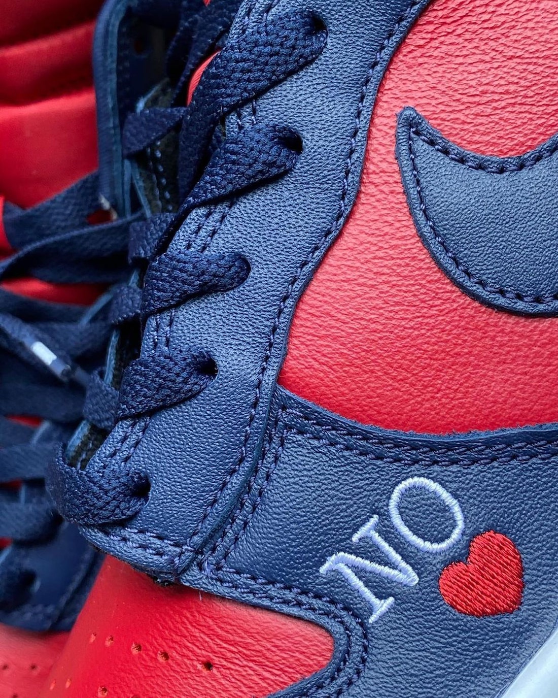 Supreme Nike SB Dunk High By Any Means Navy Red Release Date 4