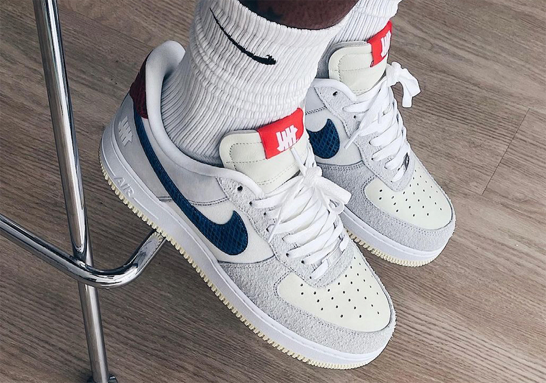 Undefeated Nike Air Force 1 Low Dunk vs AF1 Grey Blue Red Release Date
