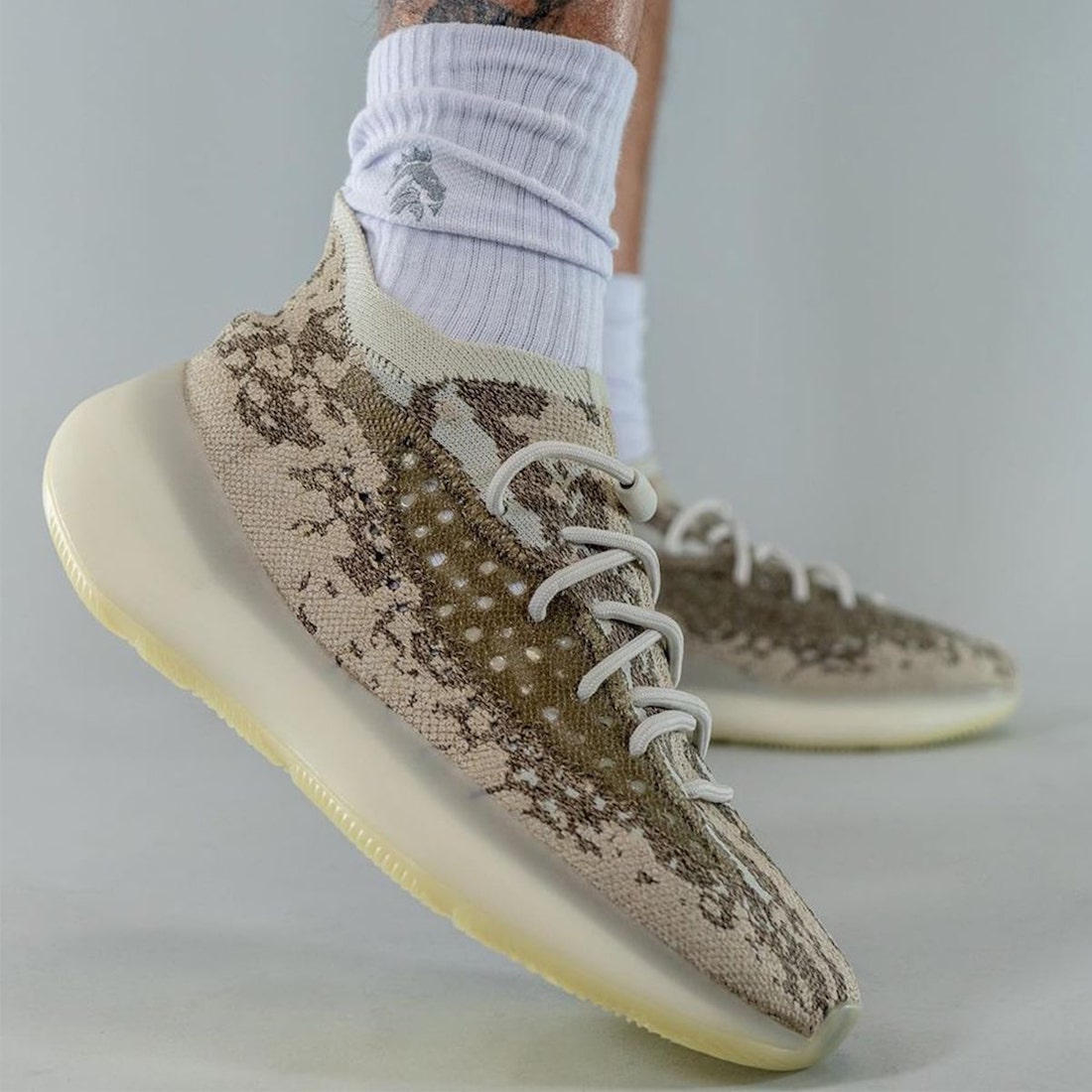 adidas Yeezy Boost 380 Pyrite GZ0473 Release Date On Feet 5