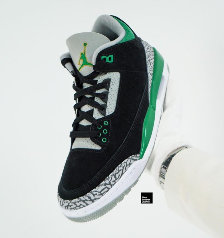 foot locker jordan 3 pine green
