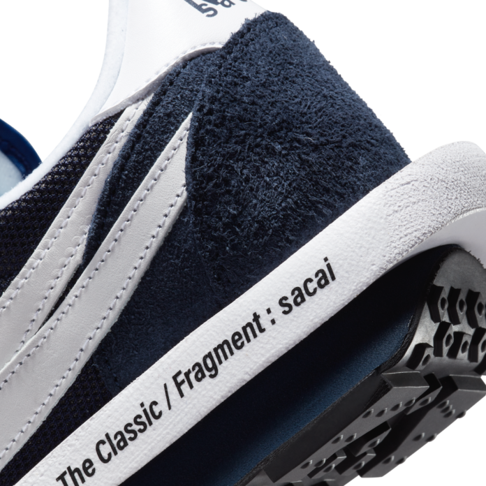 fragment x sacai x nike ldwaffle blackened blue mens