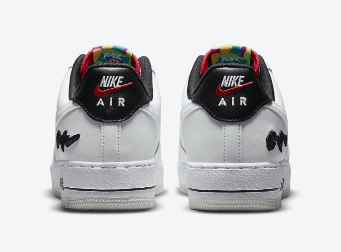love peace swoosh air force 1