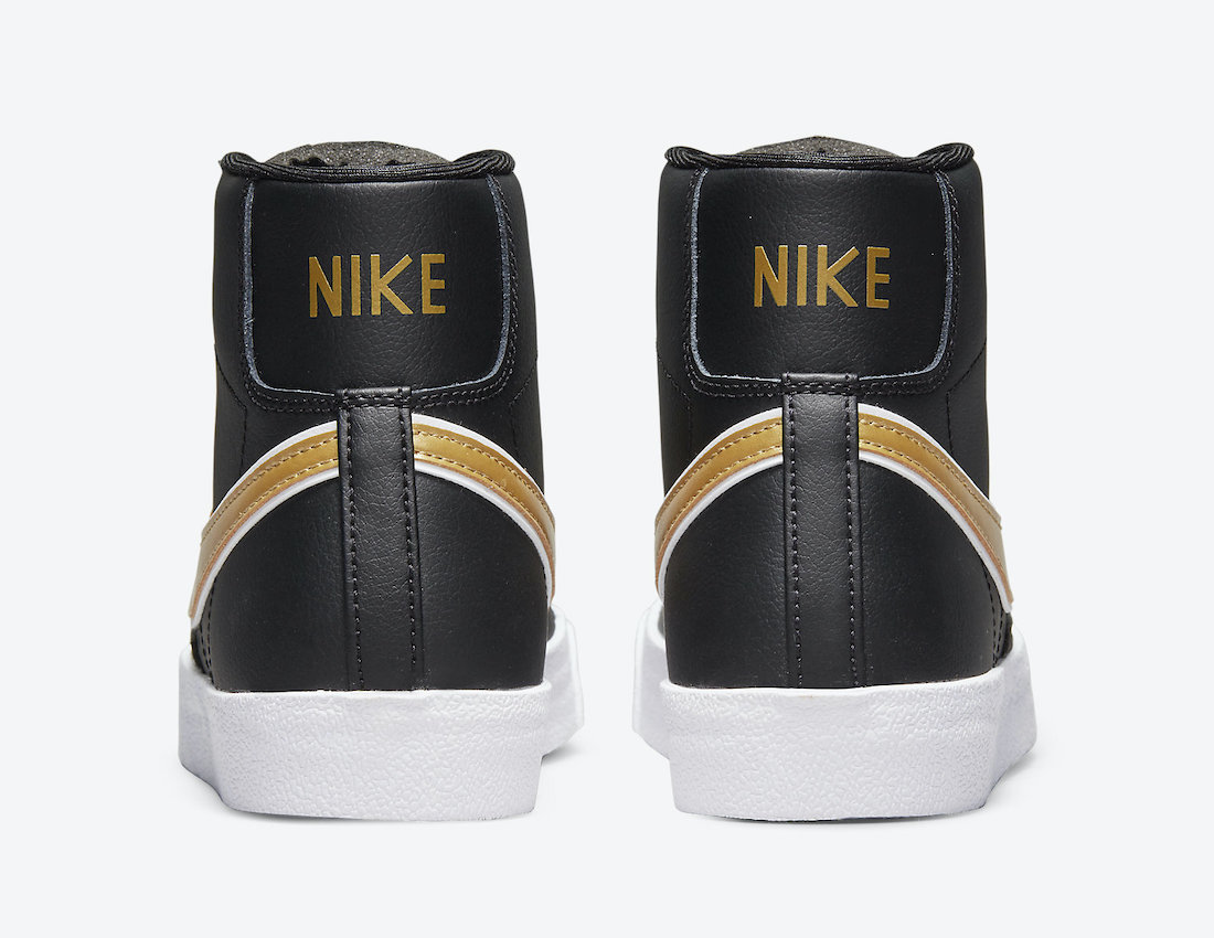 nike products Blazer Mid 77 Black Gold DH0070 001 Release Date 3
