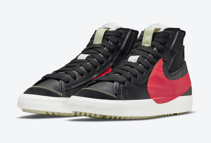 Nike Blazer Mid 77 Jumbo Black Bright Crimson DD3111-001 Release Date