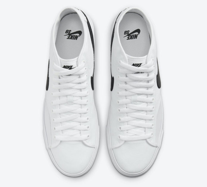 Nike SB Blazer Court Mid White Black DC8901-100 Release Date - SBD