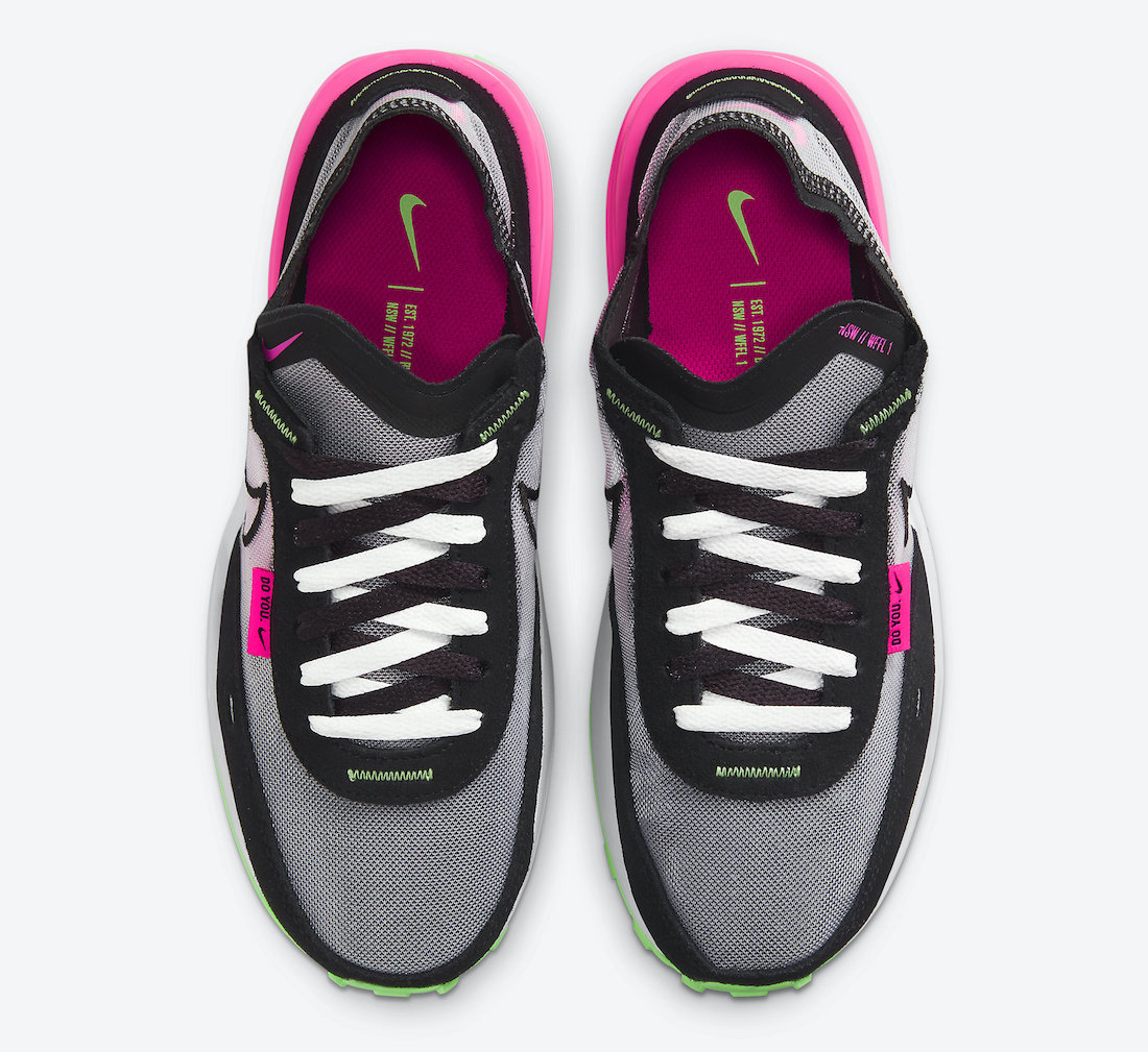Nike Waffle One Black Green Pink DM8143-100 Release Date