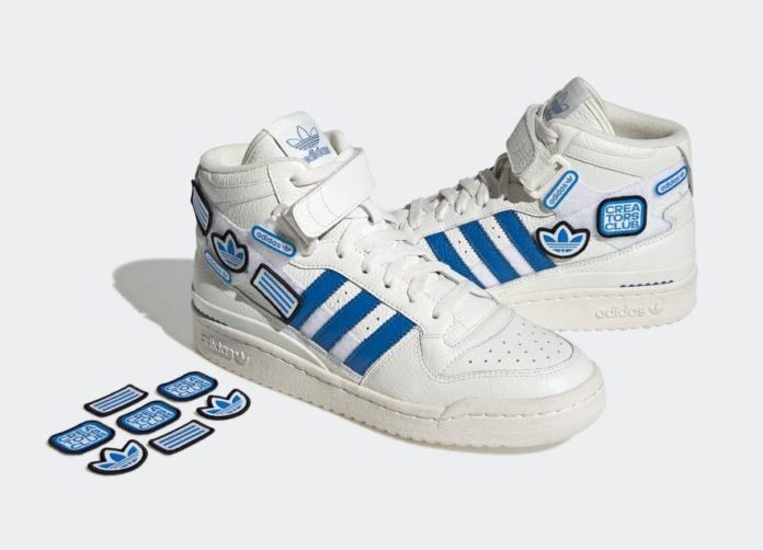 Adidas Forum Mid deals Off White Blue Bird sz 10