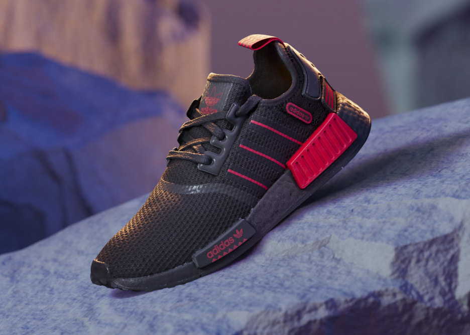 Black and best sale red adidas sneakers