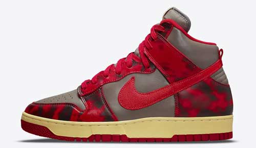 nike dunk high 1985 red acid wash official release dates 2021