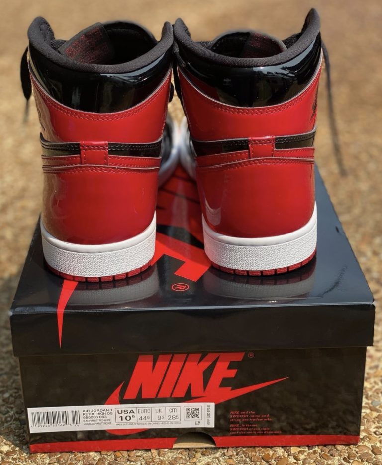 bred jordan 1 patent leather
