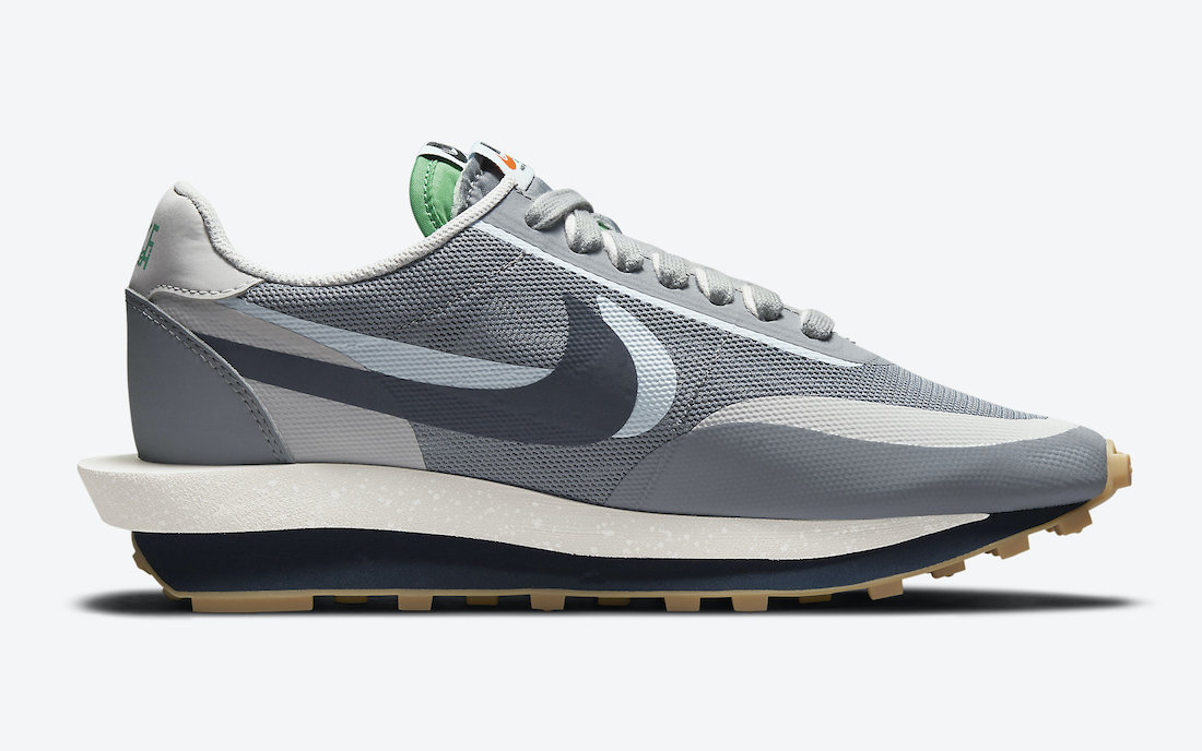 Clot Sacai Nike LDWaffle Neutral Grey Obsidian Cool Grey DH3114 001 Release Date Price 2