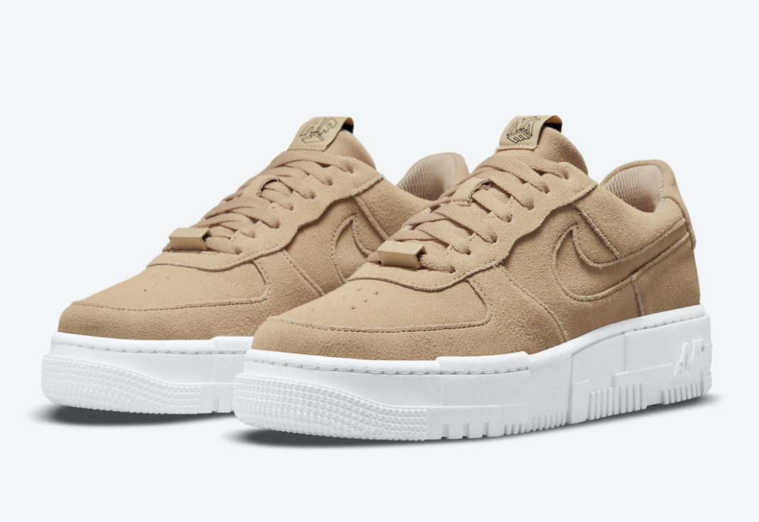 Nike Air Force 1 Pixel Tan Suede DQ5570 200 Release Date 3 1068x735