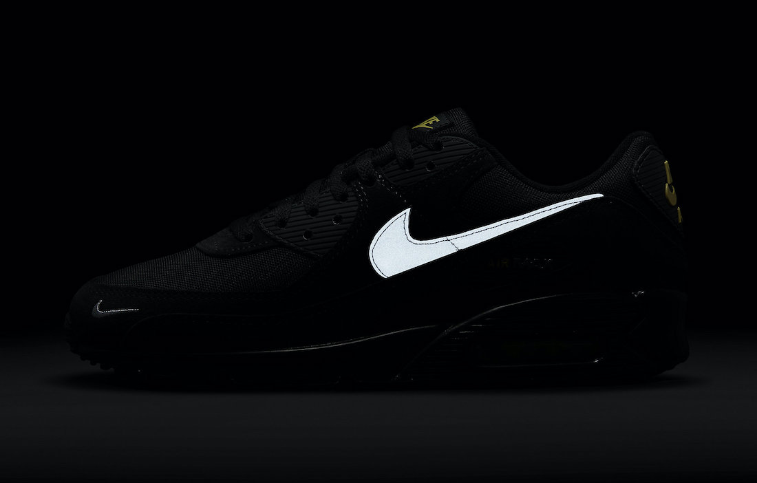 Nike Reveals Another Black/Yellow Air Max 90 With Reflective Swooshes ...