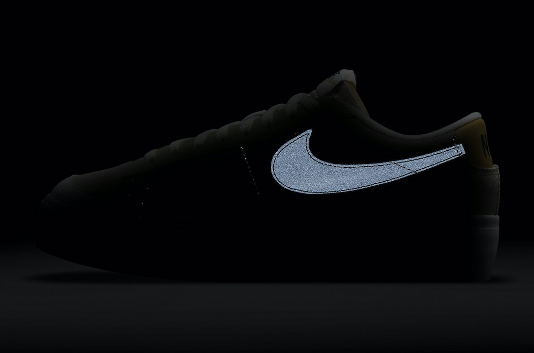 Nike Blazer Low Platform Reflective Swoosh DQ0884-100 Release Date - SBD
