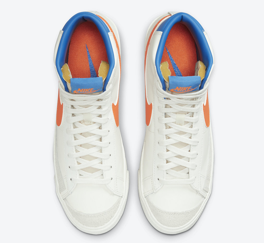 Nike Blazer Mid '77 White Orange Blue DQ4692-100 Release Date - SBD