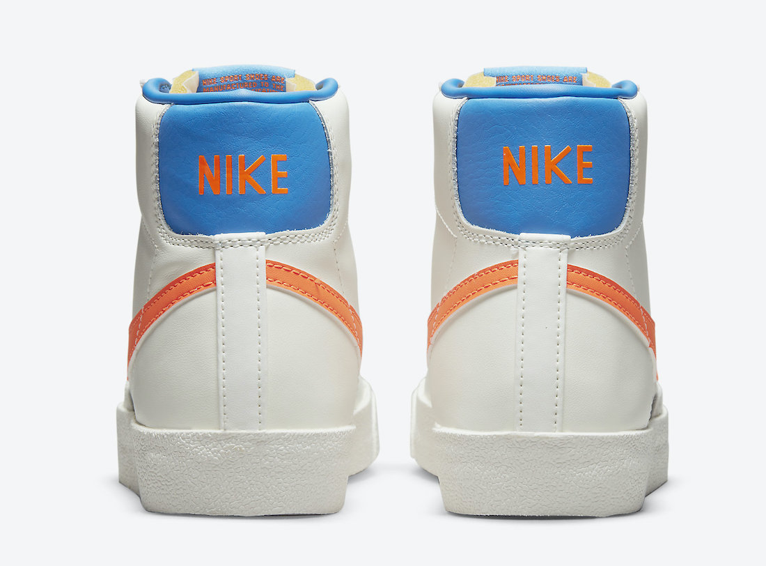 Nike Blazer Mid 77 White Orange Blue DQ4692-100 Release Date